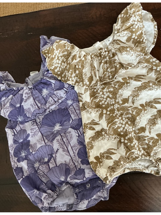 kate quinn Other - Kate Quinn Bundle of Two Organic Cotton Floral Rompers  Size 18-24M